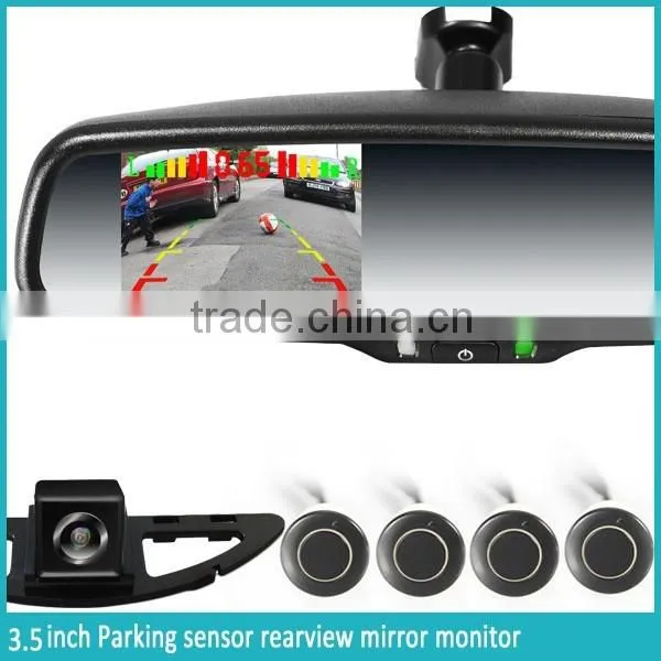 AK2-035LAP4 Auto Dimming Rearview Mirror Parking Radar Detector and Automatically Backup Camera Display photo-2