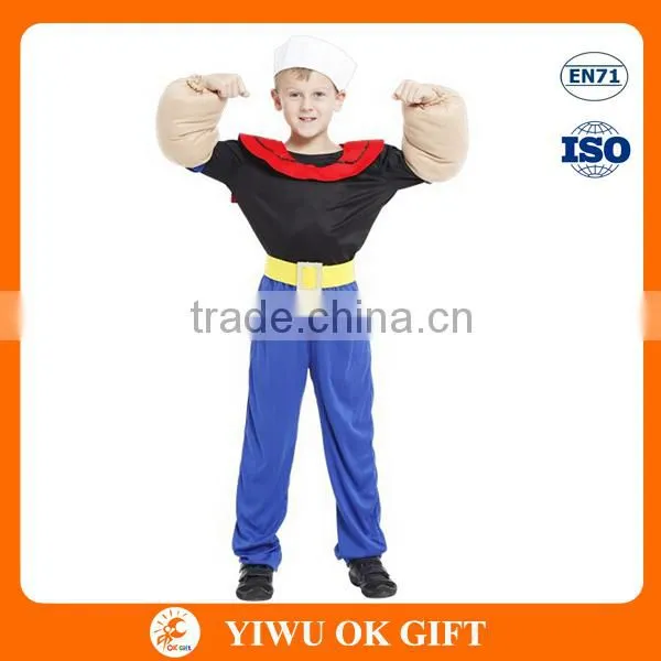 Wholesale Carnival Party Cartoon Popeye Kids Performance Cosplay Costume Suit photo-2