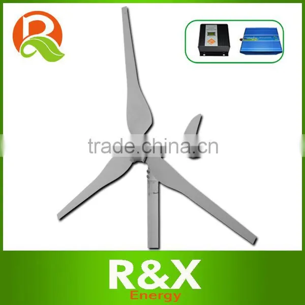 Wind Generator Motor 100W. Combine With Wind/solar Hybrid Controller(LCD Display)+off Gird Inverter.