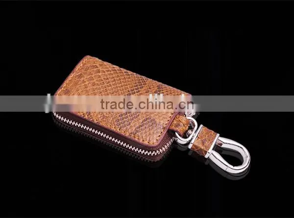 Custom Size Color Genuine Python Leather Car Key Case Handy Key Holder photo-2