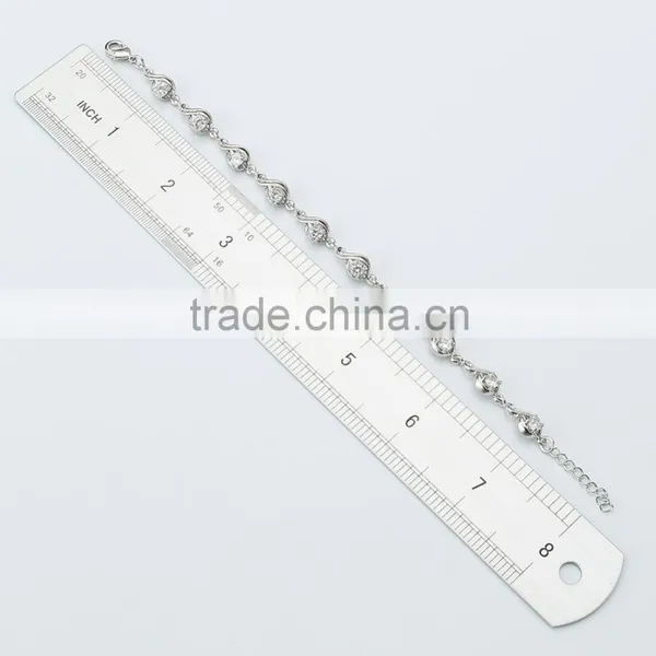 Unique Design Solitaire Cubic Zirconia Bracelet Length Adjustable Jewelry Best Gift for Her photo-3
