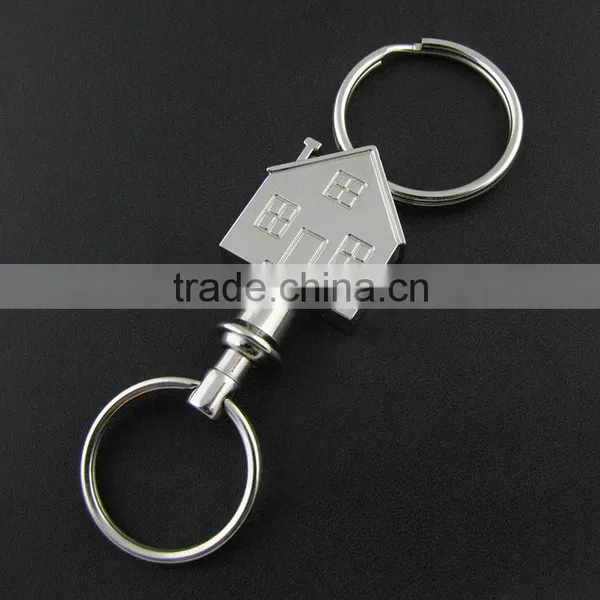 Custom House Shape Pull Apart Metal Keychains photo-2