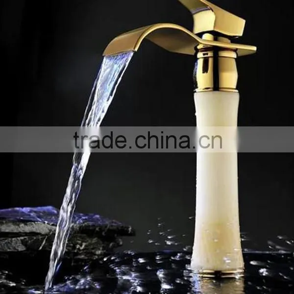 2014 New Design Waterfall Faucet for Basin,Aureate Faucet,golden Faucet photo-4