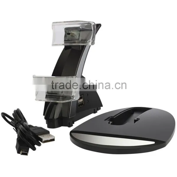 Portable Blue LED Dual Charger 2in1 Power Station And Storage Stand With Double USB Port For PS3 Controllers photo-5