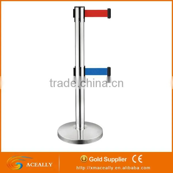 ACEALLY Wholesale High Quality Stackable U Shaped Base Queue Line Retractable Belt Barrier photo-5