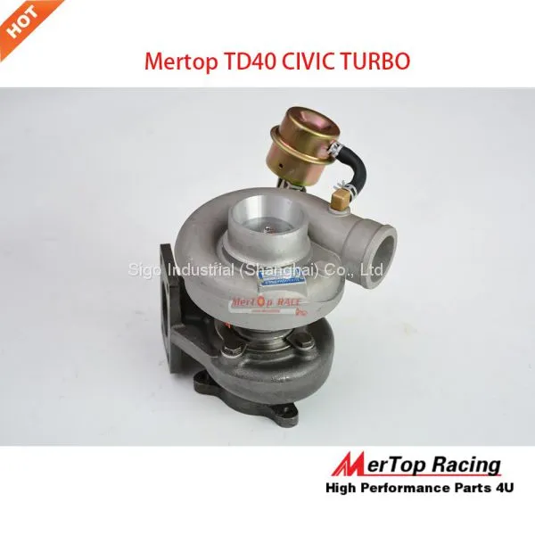 Mertop UPGRADE T25 TD40 CIVI* RACING TURBINERACING TURBINE TURBO for D15 D16 .0.66 AR 76 TRIM 420+HP photo-4