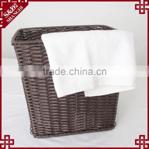 100% Handmade pe Rattan Woven Cloth Laundry Hamper Baskets Wholesale photo-3