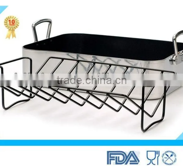 BBQ Baking Pan High-quality Aluminium Rectangle Turkey Roaster photo-2