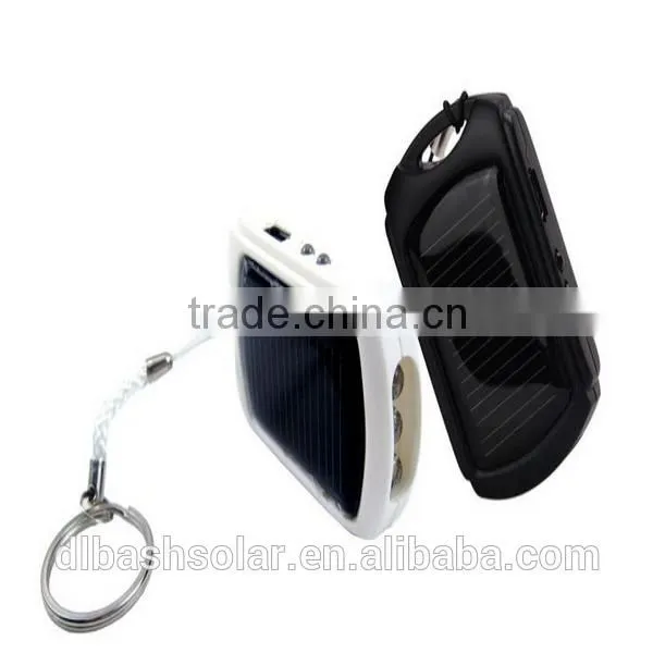 Solar Power Flashing USB Keychain Mini Usb Charger 3LED Emergency Light photo-4