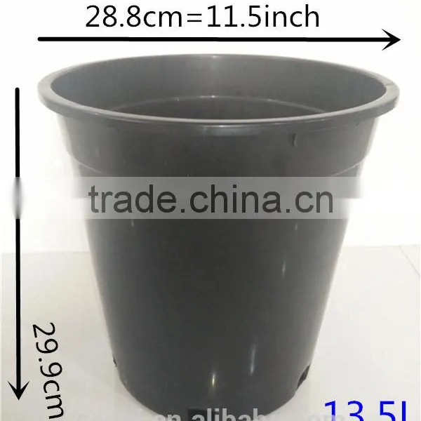 Black Gallon Pot 1#2#5# for Nursery Garden Plastic Planter Flowerpot photo-4
