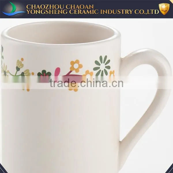 Chaoan Factory Simple Ceramic Decal Printing Flower Coffee Mugs photo-2