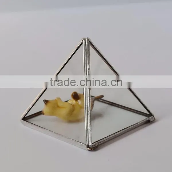 Pyramid Shaped Glass Terrarium for Indoor Plant Holder photo-2