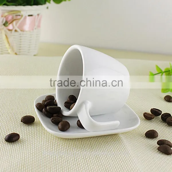Chine Suppliers Customized Logo White Ceramic Espresso Cups Set photo-4