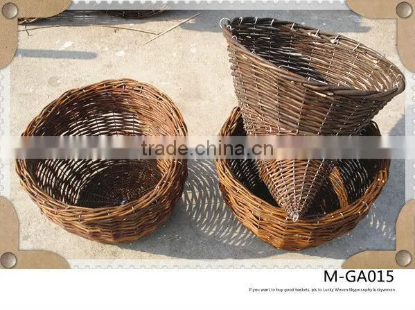 Wicker Flowerpot for Garden Decoration & Willow Flower Basket photo-5