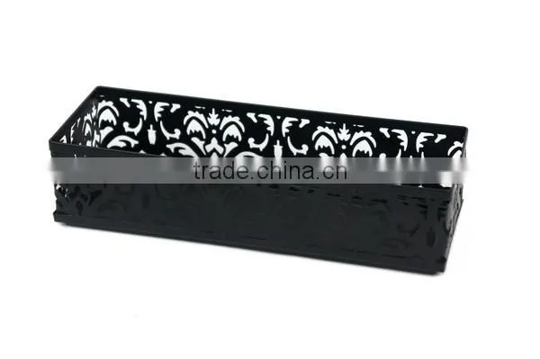 Fashional Punched Design Metal Office Desk Storage Basket photo-2