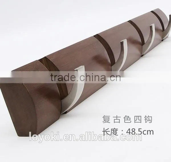 Bamboo Coat Rack Wall Mount Hook for Coat and Clothing Keey Hook photo-3