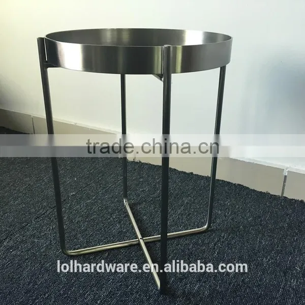 Hot Sales Online Morden Living Room Glass Top Stainless Steel Coffee Table Frame for Barss photo-2
