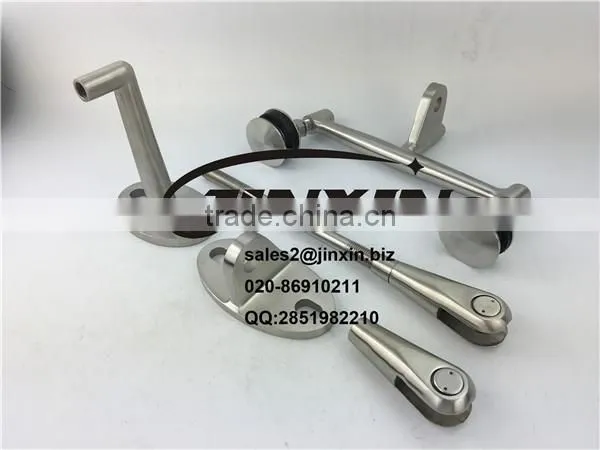 JINXIN High Quality Stainless Steel Glass Canopy Fittings/modern Glass Porch Door Canopy photo-6
