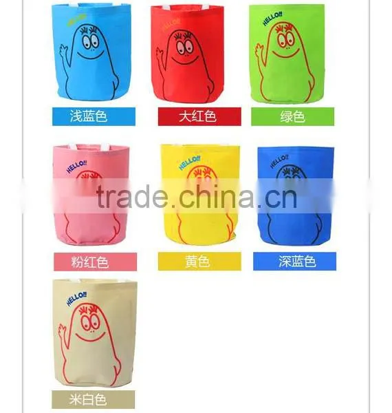 Japanese-style Home Colorful Oxford Cloth Storage Bag With Natural Wood Stick ,sundries Hanging Bag Cute Storage Bag photo-6