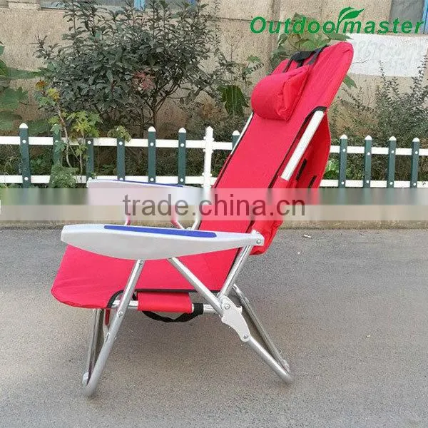 Portable Red Big Guy Aluminum Folding Beach Chair Backpack photo-3