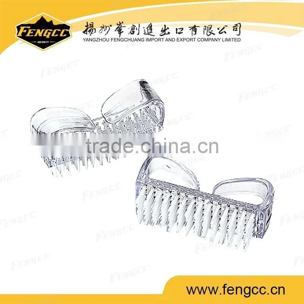 High Quality Transparent Plastic Small Handle Cleaning Bath Brush photo-6