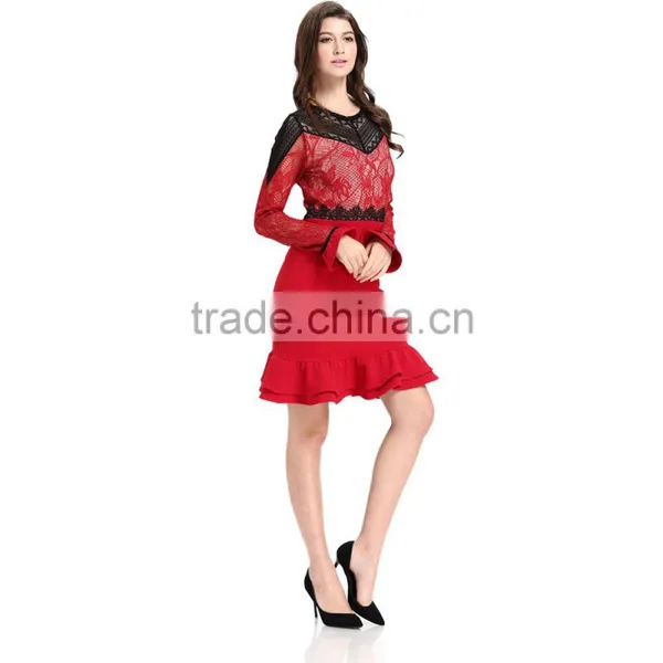 2017 Long Sleeve 1950s Dangri Cloth Woman Dress photo-4