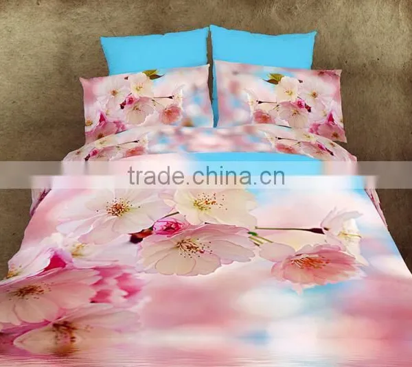 Factory Custom Digital Print New Cotton Fabric Bed Sheet photo-3