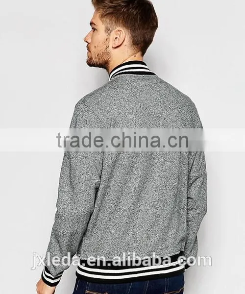 Men Zip up Plain Varsity Sweatshirt Jacket Custom, Spring / Autumn Apperel OEM Supplier photo-2