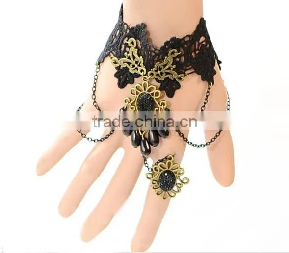 2015 Hot Selling Lace Bracelet&ring Sets Bride Wedding Jewelry Set Wholesale photo-4