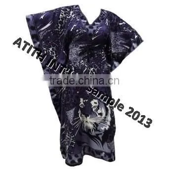 100% Viscose Print Medium VNeck Kaftan photo-6