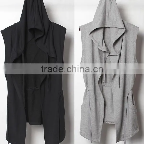 2016 Fashion Custom Full Face Zip Long Knee Length Hoodie photo-4