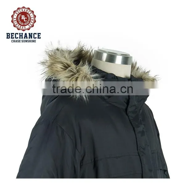 M1118 Faux Fur Hooded Mountain Mens Parka photo-5