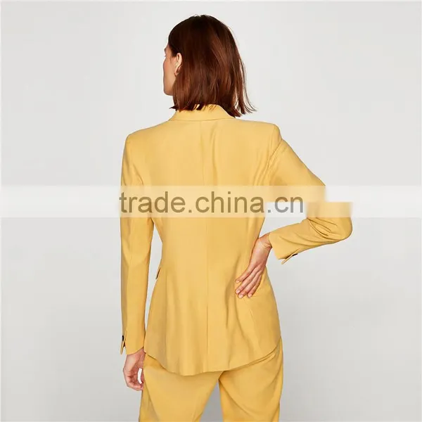 Lapel Collar Vent in the Back and Double Breasted Button-up Fastening Jackets photo-5