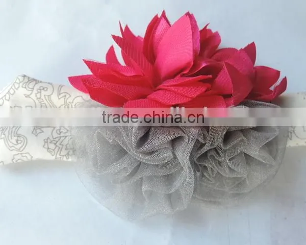Wholesale Girls Accessories 2016 Cotton Knit Baby Headbands Elastic Besutiful Baby Girl Flower Headbands Boutique Children Bands photo-5