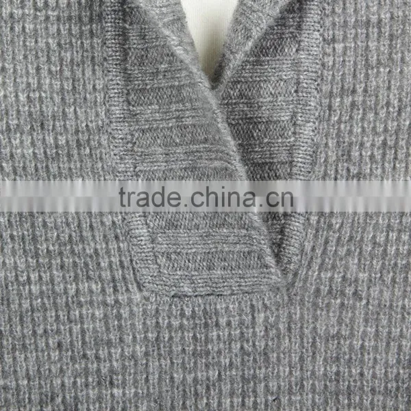 High Quality Comfortable Wearing Grey Colored Women Cashmere Jumper Lounger photo-4