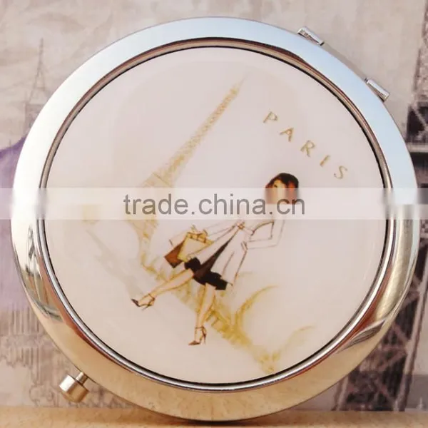 70mm Dia Promotional Cheap Metal Pocket Mirror/Cosmetic Mirror/Makeup Double Sided Metal Mirror DubaaFashion.com photo-2