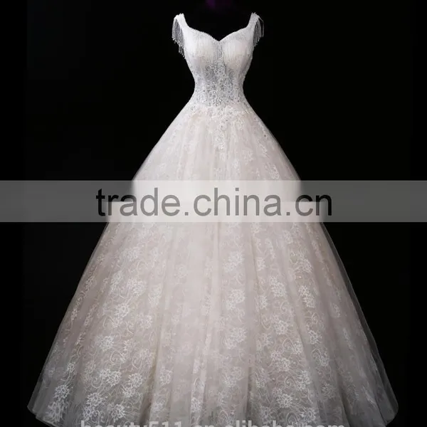 Wedding Gowns 2017 BridalNew Style Sweetheart Mermaid Chiffon Off-shoulder Mermaid Lace Wedding Dress A150 photo-2