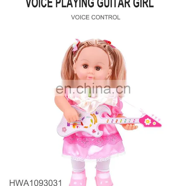 16 Inches of Empty Handed Acoustic Guitar Girl Little Girl Doll Models