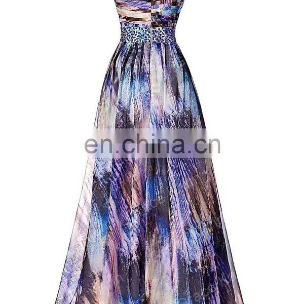 2016 Grace Karin Strapless Chiffon Ball Gown Multi Colors Prom Dress GK000036-1 photo-3
