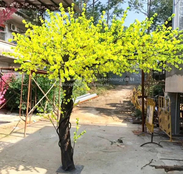 2.5 Meter Height Artificial Crooked Trunk Peach Fruit Tree photo-5