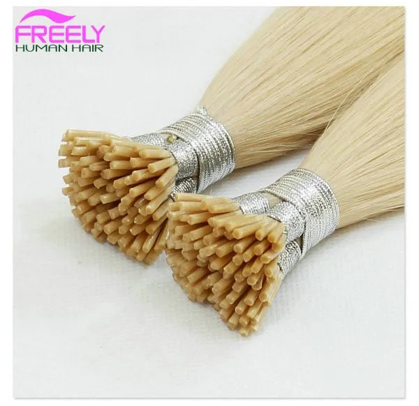 20 Inch 100Strands Stick Remy I-tip Human Hair Extensions Pre Bonded Hair Extensions 50 Grams per Strand 0.5gram