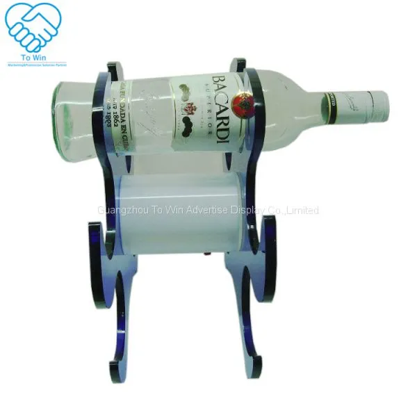 Retail Advertising Recyclable Cardboard Corrugated Paper Wine Display Rack photo-4