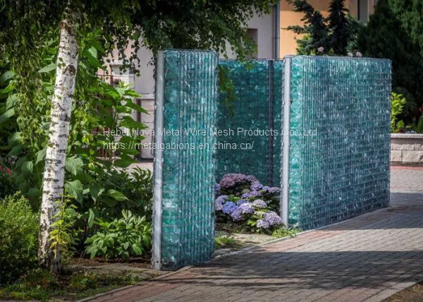 Gabion Fence System Stone Mesh Retaining Wall 80 * 100 Mm Hole Size