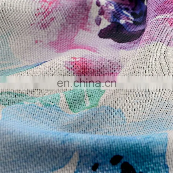Purple Printed Polyester Blackout Curtains photo-5