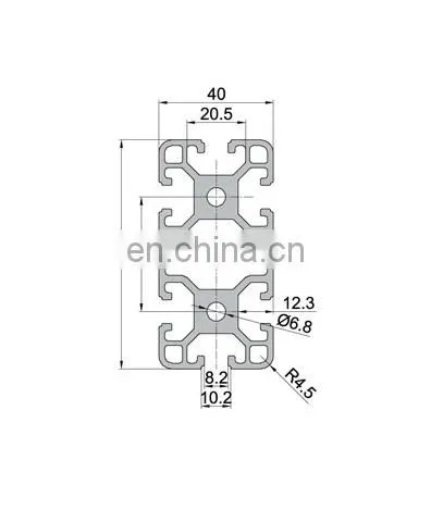 SHENGXIN 4080 Black 6000 Series T-slot Aluminum Profile photo-2