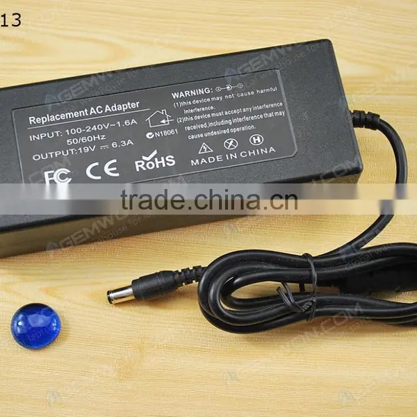 High Copy Laptop AC Power Adapter for TOSHIBA 19V 6.3A 6.3*3.0mm 120W photo-2