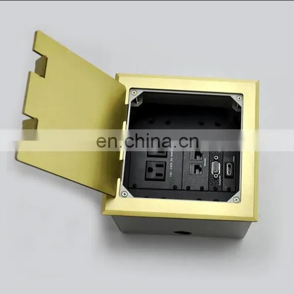 Conference Floor Box Flush Mount Cable Outlet Socket