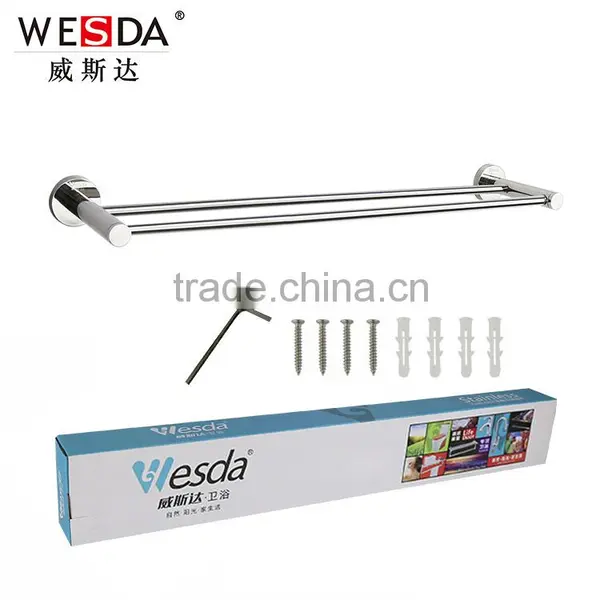 Wesda Bathroom Ware Bathroom Copper Double Towel Bars 304-A12 photo-3