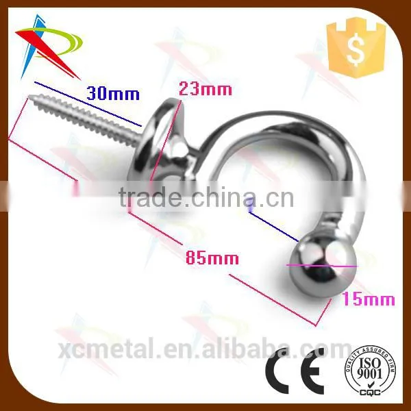 Fancy & Decorative Quality Magnetic Chrome Ball End Curtain Tieback/tassel Hooks /drapery Hooks photo-3