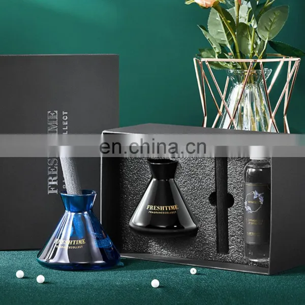 ENO Private Label 200ML Aroma Flower Reed Diffuser Gift Sets With Rattan Sticks for Essential Oil Luxury Reed Diffuser photo-2